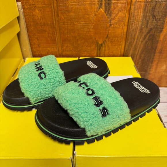 Marc Jacobs The Teddy Slide – Fluffy Green - Picture 6 of 9